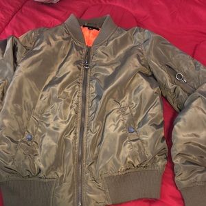 Olive green bomber jacket